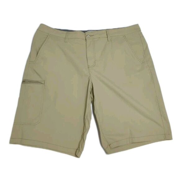 Weatherproof Vintage Men Trail Shorts 38 Straight Fit Zip Pockets Mid Rise Beige - Picture 1 of 10